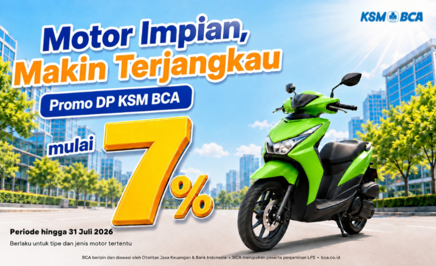 Wujudkan Motor Impian dengan Promo DP KSM BCA Mulai 7%