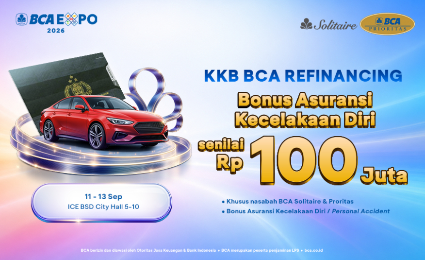 Refinancing Mobil di KKB BCA, Dapatkan Bonus Perlindungan PA Rp100 Juta