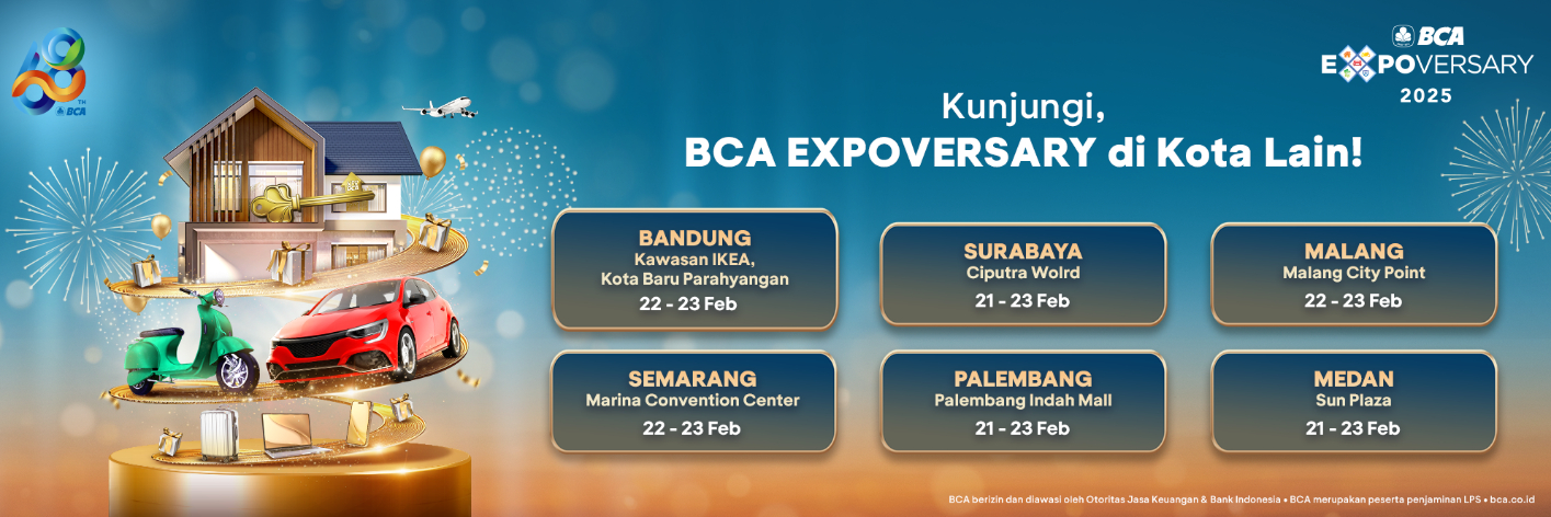 Kunjungi Kota Lainnya di BCA Expoversary 2025