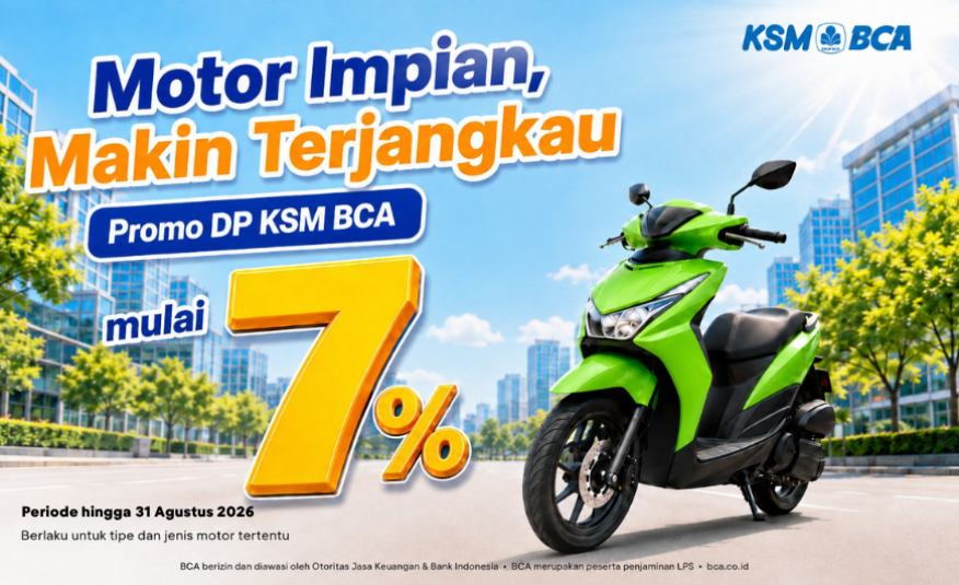 Wujudkan Motor Impian dengan Promo DP KSM BCA Mulai 7%