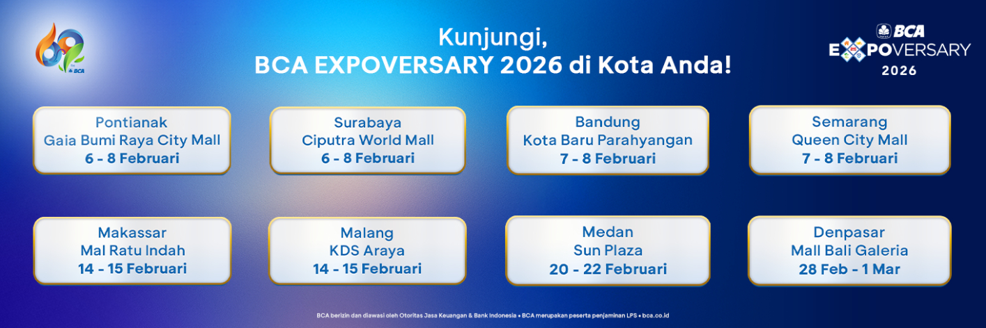 BCA EXPOVERSARY KOTA KOTA 2026